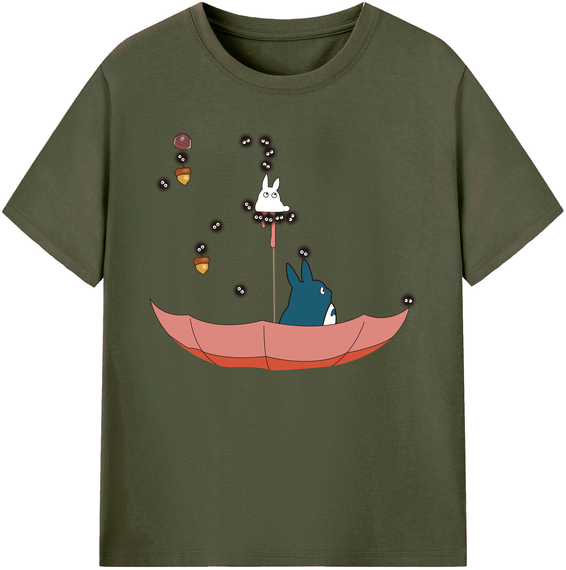 （画像用） となりのトトロ 草壁メイ 草壁サツキ My Neighbor Totoro Satsuki Kusakabe Mei Kusakabe 綿100％ メンズ半袖Tシャツ｜肌触りやわらか＆通気性